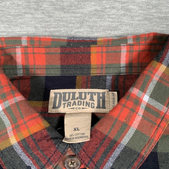 Duluth Trading Flannel Shirt Mens XL Plaid Relaxed Fit NWT Button Down Long - Picture 5 of 11